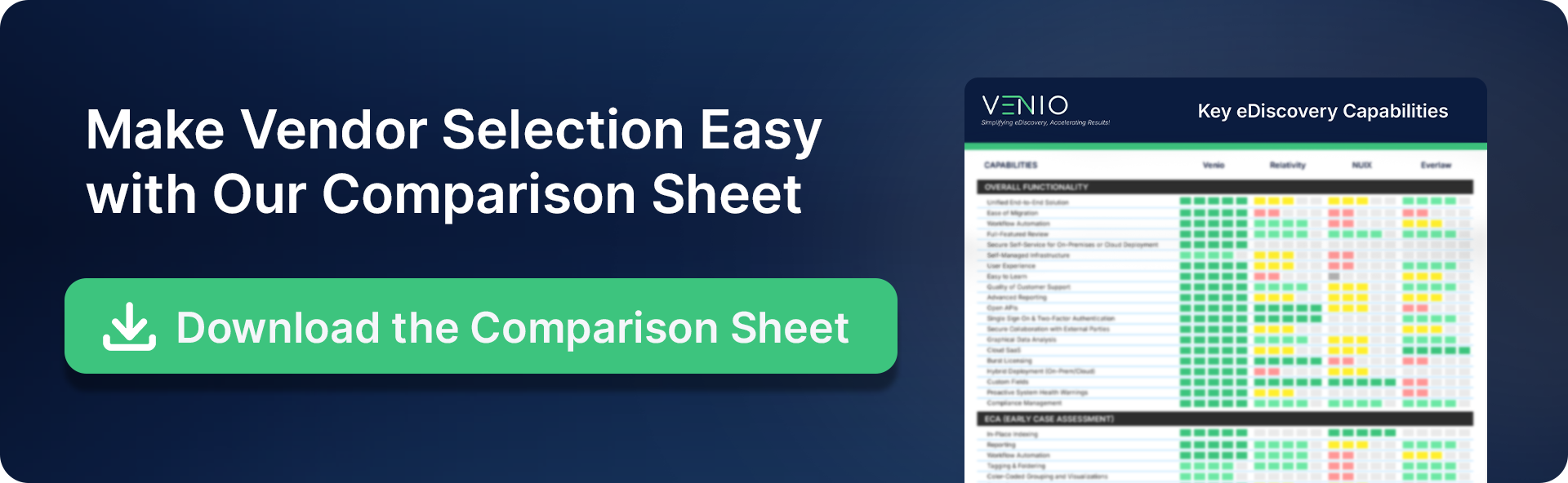 10 Top eDiscovery Software Vendors in the Market 3 CTA - Download the Comparison Sheet